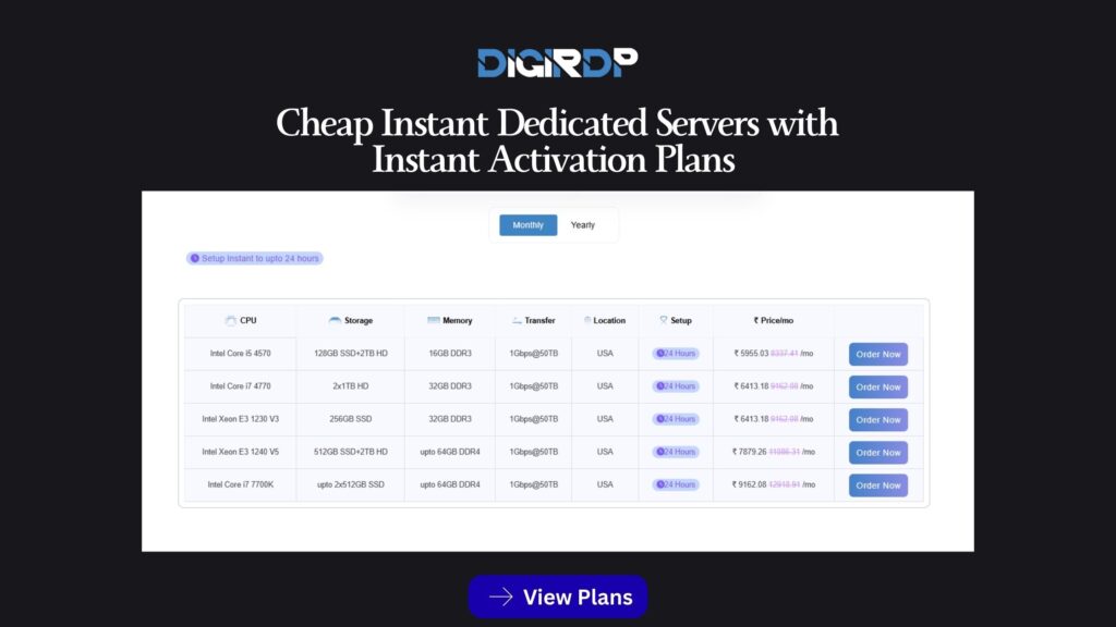Buy Cheap Instant Dedicated Server