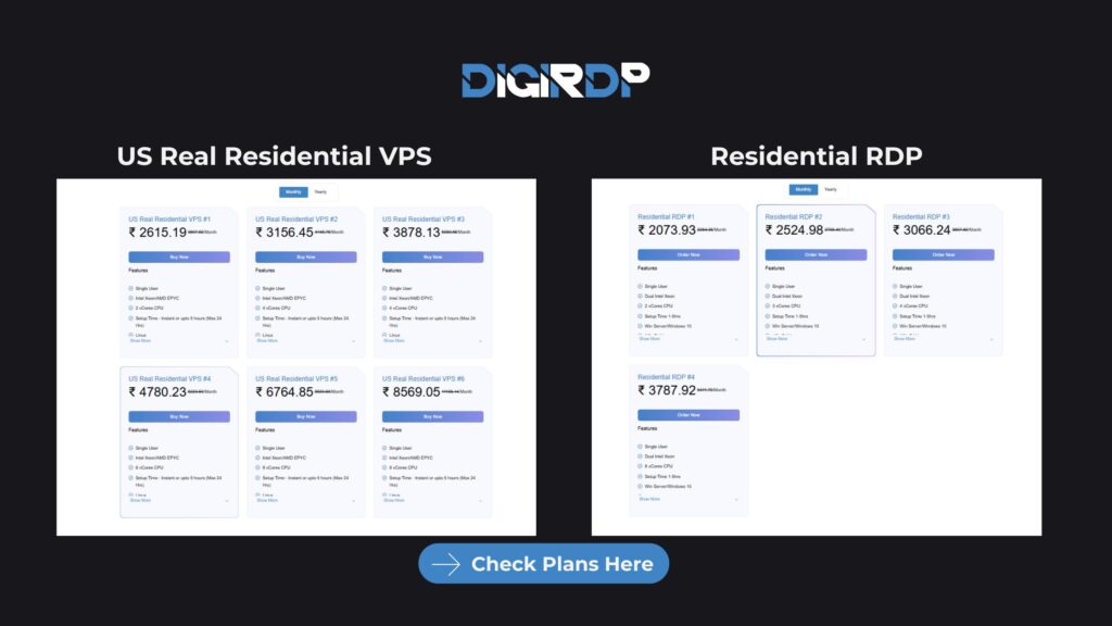 US Real Residential VPS & Residential RDP