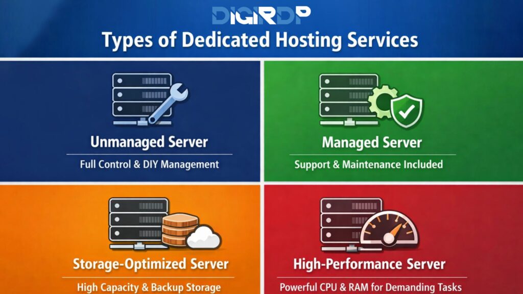 types of hosting service 