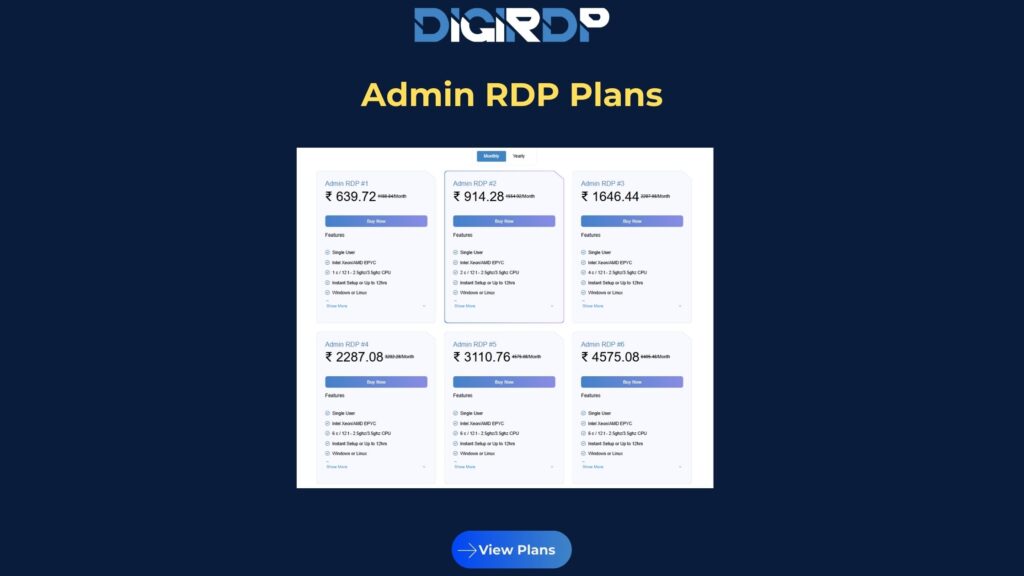 Admin RDP Plans